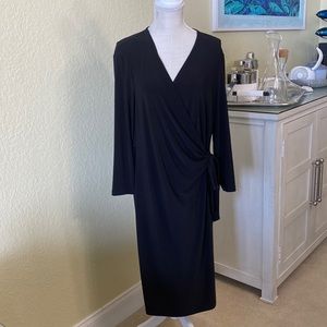 Anne Klein Black Wrap Dress XL worn once